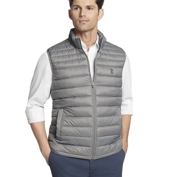 Izod Jackets & Coats Mens Izod Advantage Performance Puffer Vest Grey Poshmark